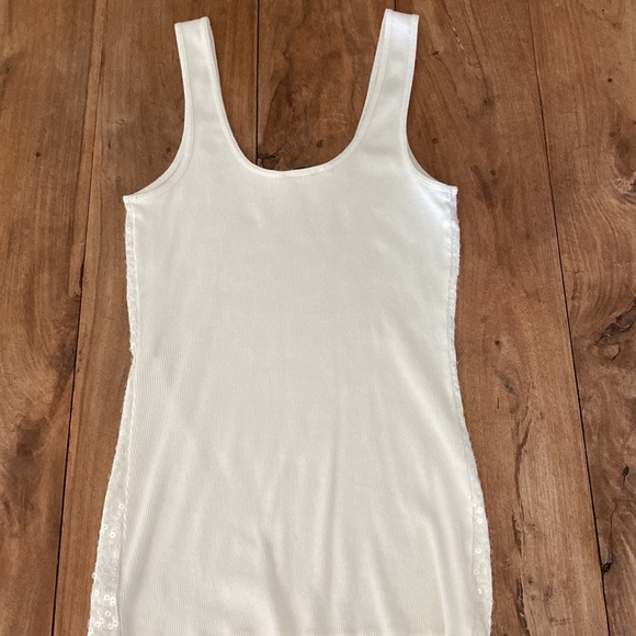 Express S/P Sequin Glittery Ivory Off White Tank Top! - Picture 5 of 8